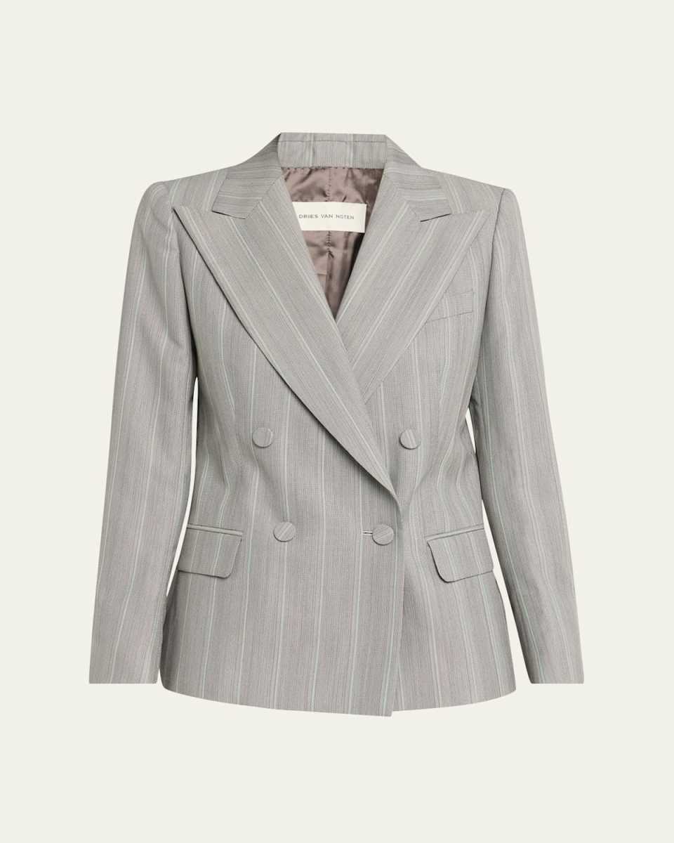 Beaura Pinstripe Double-Breasted Blazer